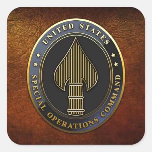 USSOCOM-Symbol Quadratischer Aufkleber (Vorderseite)