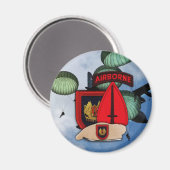 USSOCOM USASOC Special Ops Patch Magnet (Vorderseite/Rückseite)