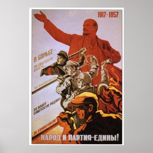 USSR CCCP Cold War Soviet Union Propaganda Posters Poster (Vorne)