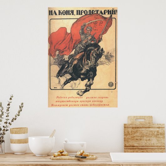 USSR CCCP Cold War Soviet Union Propaganda Posters Poster (Küche)