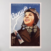USSR Soviet Toothpaste Sanit Advertising 1938 Poster (Vorne)