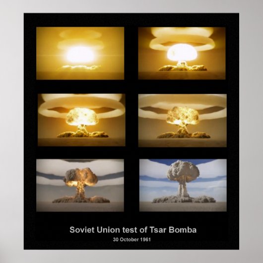 USSR Tsar Bomba Testposter Poster (Vorne)