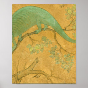 Ustad Mansur - Chameleon in einem Baum Poster