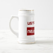 Ustaszewski Weiß Stein Bierglas (Links)