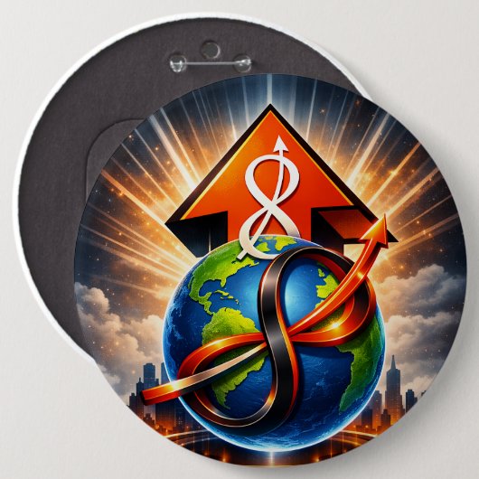 USTP Global Infinity Ascent Futurist Button (Vorne & Hinten)