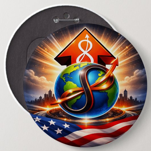 USTP Global Infinity Ascent Patriotic Button (Vorne & Hinten)