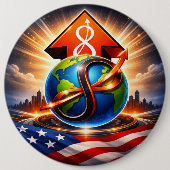 USTP Global Infinity Ascent Patriotic Button (Vorderseite)