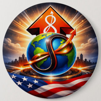 USTP Global Infinity Ascent Patriotic Button