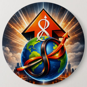 USTP Global Infinity Aufstieg Futuristischer Knopf Button