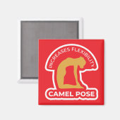 Ustrasana Camel Pose • Increases Flexibility Yoga Magnet (Vorderseite/Rückseite)