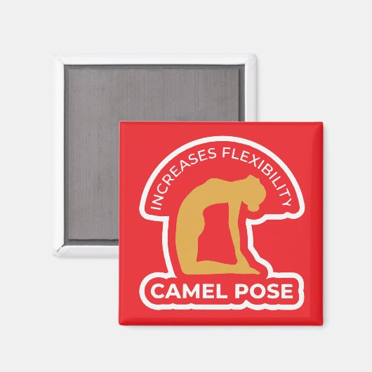Ustrasana Camel Pose • Increases Flexibility Yoga Magnet (Vorderseite/Rückseite)