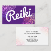 Usui Reiki Practitioner/Instructor Business Card Visitenkarte (Vorne/Hinten)