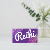Usui Reiki Practitioner/Instructor Business Card Visitenkarte (Stehend Vorderseite)