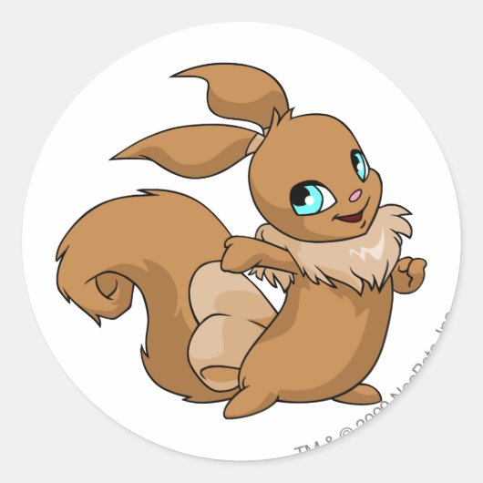 Usul Brown Runder Aufkleber (Vorderseite)