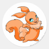 Usul Orange Runder Aufkleber (Vorderseite)