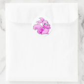 Usul Pink Runder Aufkleber (Tasche)