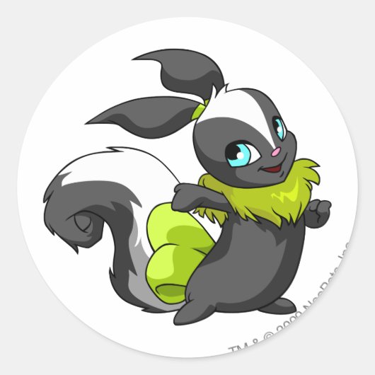 Usul Skunk Runder Aufkleber (Vorderseite)