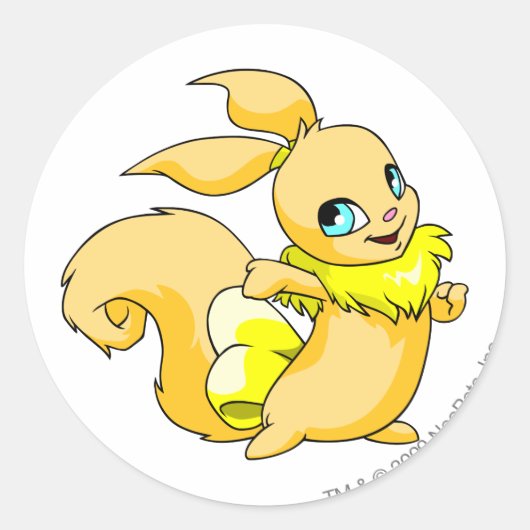 Usul Yellow Runder Aufkleber (Vorderseite)