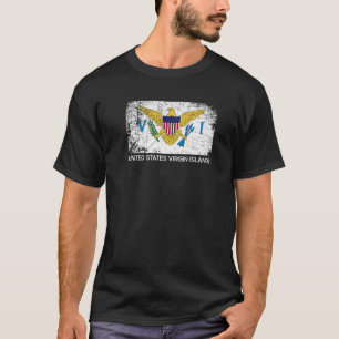 USVI-Flag  Vintag hergestellt in US Jungfrau Islan T-Shirt