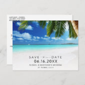 USVI-Hochzeit in Urlaubsort Save the Date Ankündigungspostkarte (Vorne/Hinten)