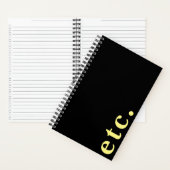 usw. Stilvolles Schwarz-Gelb-feines Skript Notizblock (Innen)