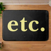 usw. Trendschwarz & gelb, fett Typografie Badematte