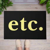 usw. Trendschwarz & gelb, fett Typografie Fußmatte