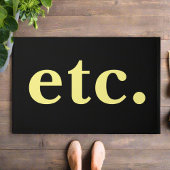 usw. Trendschwarz & gelb, fett Typografie Fußmatte