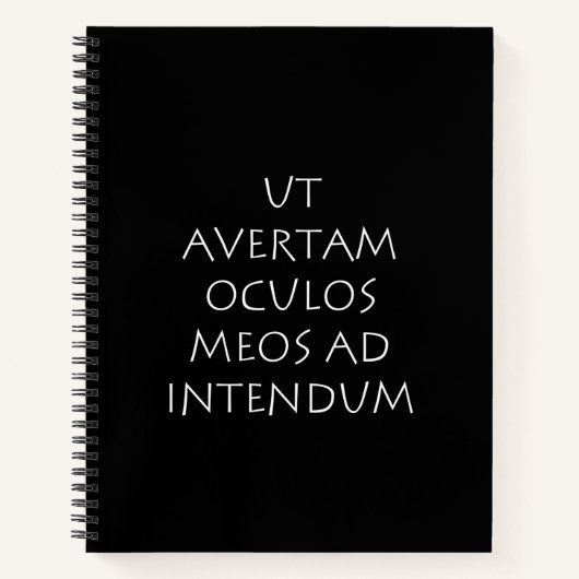 Ut avertam oculos meos ad intendum notizblock (Vorderseite)
