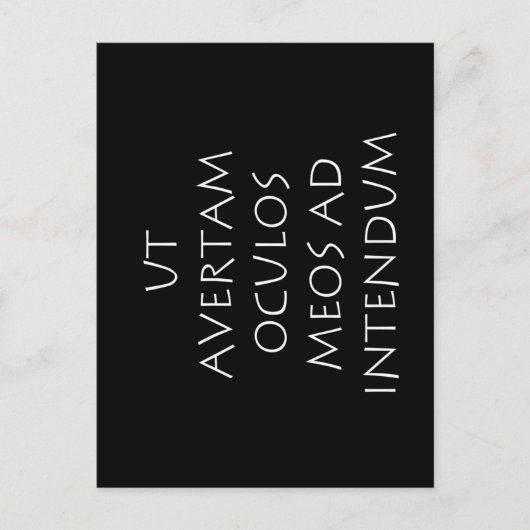 Ut avertam oculos meos ad intendum postkarte (Vorderseite)