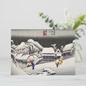 Utagawa Hiroshige - Abend Snow bei Kanbara Einladung (Stehend Vorderseite)