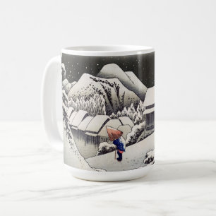 Utagawa Hiroshige - Abend Snow bei Kanbara Kaffeetasse