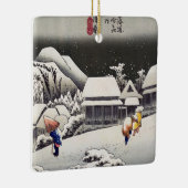 Utagawa Hiroshige - Abend Snow bei Kanbara Keramikornament (Rechts)