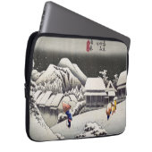 Utagawa Hiroshige - Abend Snow bei Kanbara Laptopschutzhülle (Vorne Rechts)