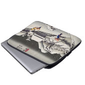 Utagawa Hiroshige - Abend Snow bei Kanbara Laptopschutzhülle (Vorne Knopf)
