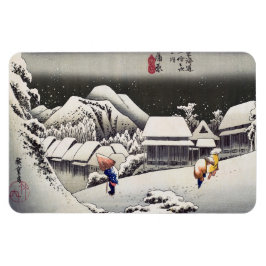 Utagawa Hiroshige - Abend Snow bei Kanbara Magnet