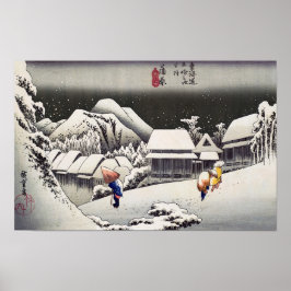 Utagawa Hiroshige - Abend Snow bei Kanbara Poster