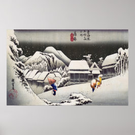 Utagawa Hiroshige - Abend Snow bei Kanbara Poster