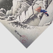 Utagawa Hiroshige - Abend Snow bei Kanbara Seidenpapier (Ausschnitt)