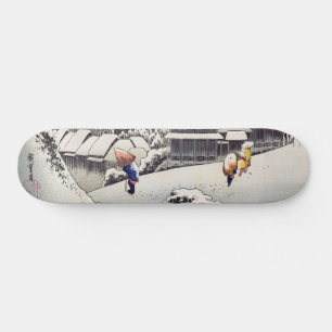 Utagawa Hiroshige - Abend Snow bei Kanbara Skateboard