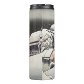 Utagawa Hiroshige - Abend Snow bei Kanbara Thermosbecher (Rückseite)