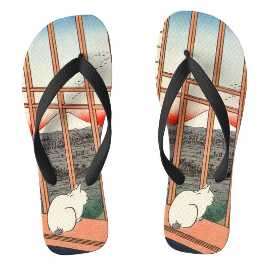 Utagawa Hiroshige - Felder in Asakusa - Rice Badesandalen (Fußbett)