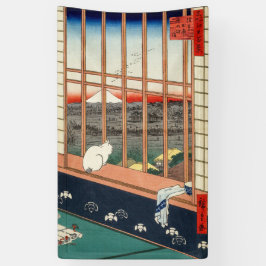Utagawa Hiroshige - Felder in Asakusa - Rice Banner