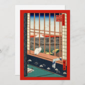 Utagawa Hiroshige - Felder in Asakusa - Rice Dankeskarte (Vorne/Hinten)
