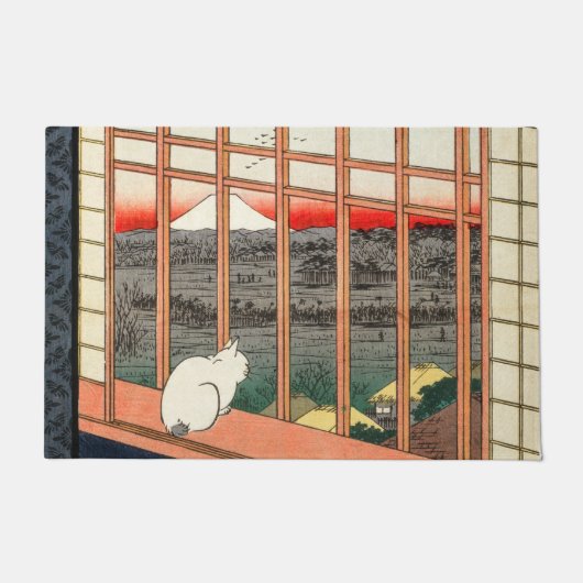 Utagawa Hiroshige - Felder in Asakusa - Rice Fußmatte (Vorderseite)