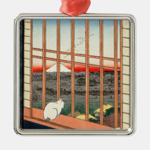 Utagawa Hiroshige - Felder in Asakusa - Rice Ornament Aus Metall