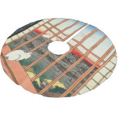 Utagawa Hiroshige - Felder in Asakusa - Rice Polyester Weihnachtsbaumdecke (Schrägansicht)