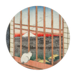 Utagawa Hiroshige - Felder in Asakusa - Rice Schneidebrett