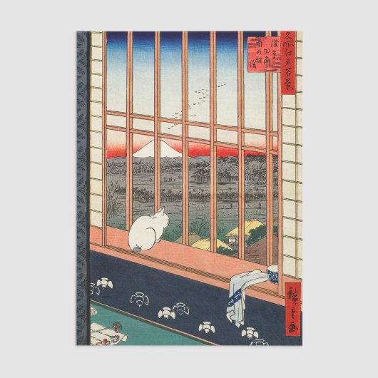 Utagawa Hiroshige - Felder in Asakusa - Rice Seidenpapier