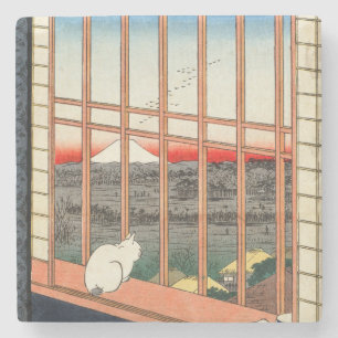 Utagawa Hiroshige - Felder in Asakusa - Rice Steinuntersetzer